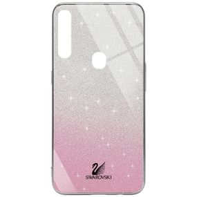 TPU+Glass чохол Swarovski для Oppo A31 Cтекло, Рожевий