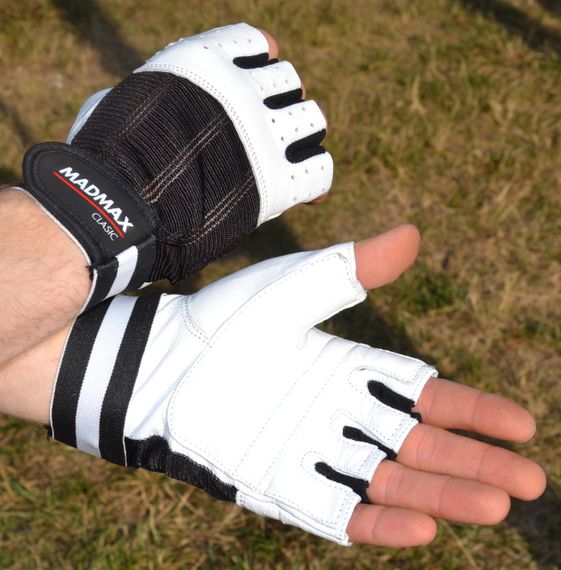 Рукавички для фітнесу MadMax MFG-248 Clasic White XL | Зображення 6