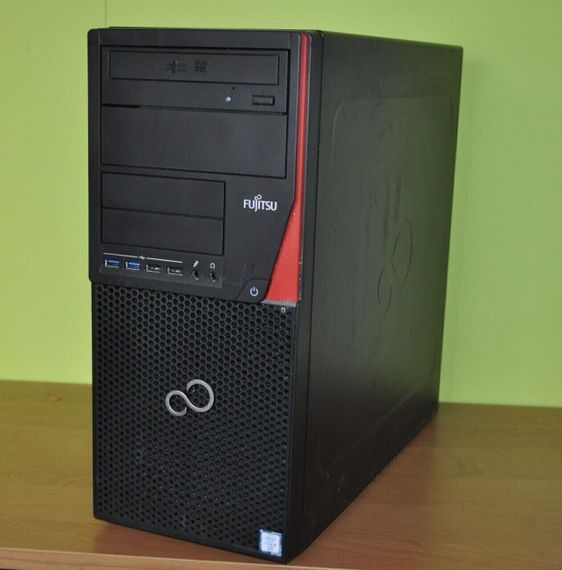 Комп'ютер Fujitsu Esprimo P756 E90 Tower / Intel Core i5-6500 (4 ядра по 3,2 - 3,6 ГГц) / 8 ГБ DDR4 / 120 ГБ SSD + 500 ГБ HDD / Intel HD Graphics 530 / DVD-ROM / Windows 11 Pro б/в | Зображення 1