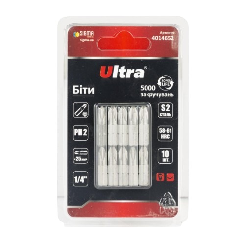 Біта PH2*25мм. 1/4" 10 шт/уп S2 Ultra | Зображення 3