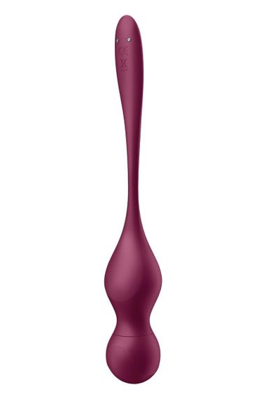 Шарики Кегеля с вибрацией Satisfyer Love Birds Vary и сменными грузами, бордовые Sex Aura | Зображення 4