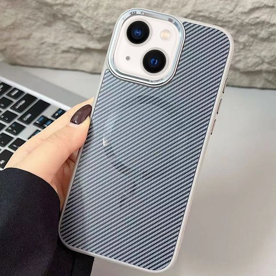 Чохол TPU+PC Carbon Mirage with MagSafe для Apple iPhone 13 / 14 (6.1") | Зображення 1