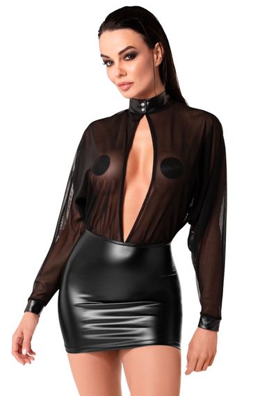 Сукня Noir Handmade F348 Powerwetlook and tulle dress - 6XL | Зображення 1