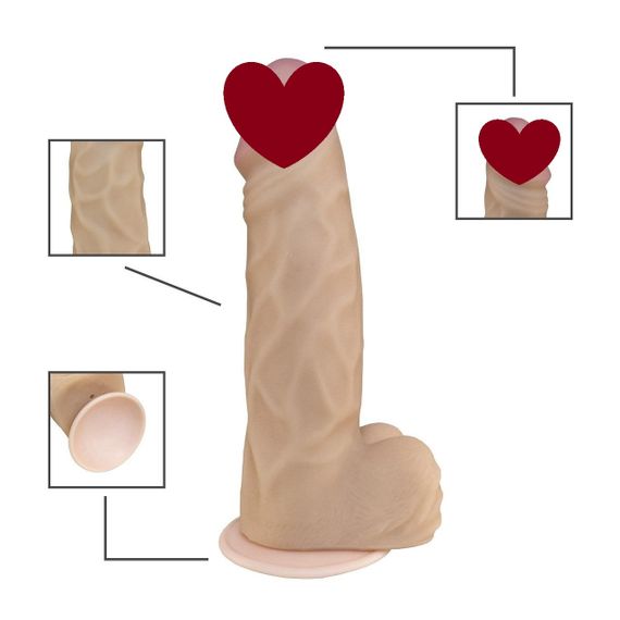 Фалоімітатор EGZO ГІГАНТ на присоці FS04 (довжина 26 см, діаметр 6,8 см) sexstyle