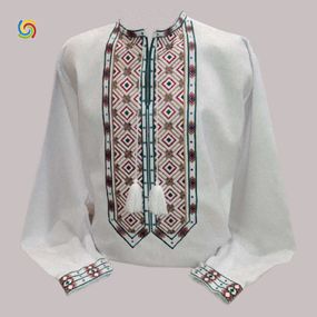 Рубашка Украинская вышиванка 33330339 цвет белый размер L/XL