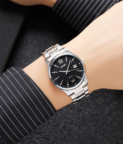 Чоловічий годинник Skmei 2158SIBK Silver-Black | Зображення 2