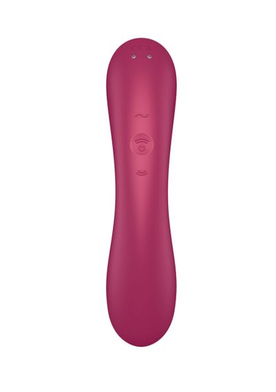 Вакуумний вібратор із потрійною стимуляцією Satisfyer Curvy Trinity 1, бордовий sexstyle | Зображення 5