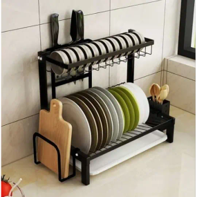 Органайзер-полиця для посуду 2 яруси настільна сушарка MJ-4014
