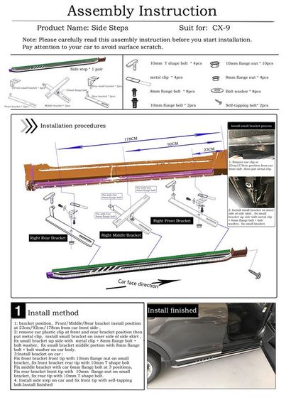 Бокові пороги оригінал (2 шт) для Mazda CX-9 2017-2024 | Зображення 7