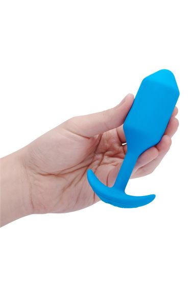 Анальная пробка с вибрацией b-Vibe VIBRATING SNUG PLUG размер L, синяя Sex Aura | Зображення 3