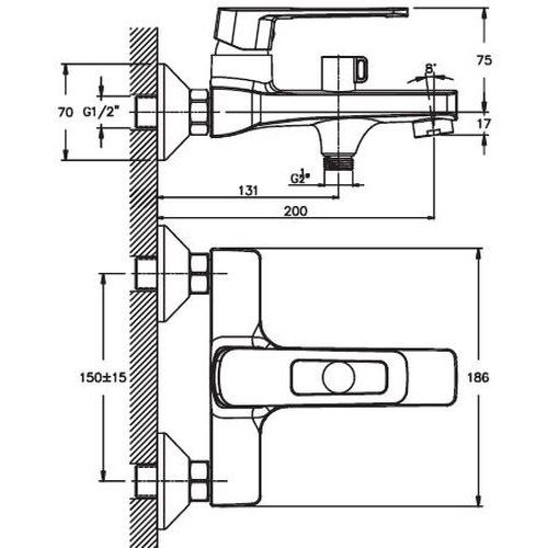 Змішувач для ванни Haiba ENIO 009 (HB0885) | Зображення 1