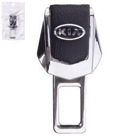 Заглушка ременя безпеки (1 шт.) метал.хром.шкiра