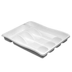 Лоток для столового приладдя потрійний пластик білий 1169 06 Smart ELIF