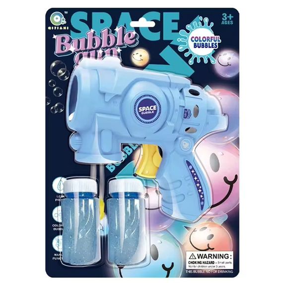 Пістолет з мильними бульбашками Space Bubble Gun (2 pack bottle - 50+50ml) Blue | Зображення 5
