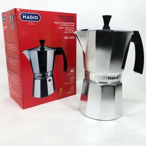 Гейзерная кофеварка Magio MG-1003 450 мл, кофеварка для индукционной плиты, гейзер для кофе