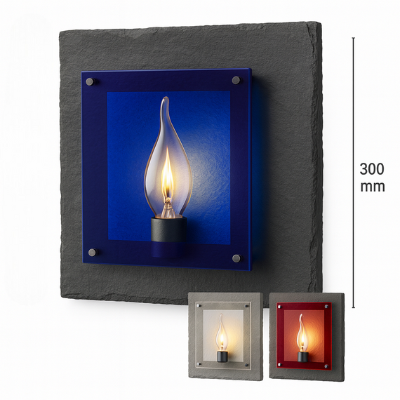 Світильник настінний Paulmann NATURA Fantasia 30×30 см дизайнерський з натурального каменю сланець з мікроблиском, E14, 40W