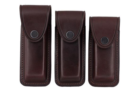 Чехол А для складного ножа, чехол для мультитула с кнопкой XXL 130x33x20 (кожа, велюр, коричневый) MAS | Зображення 3