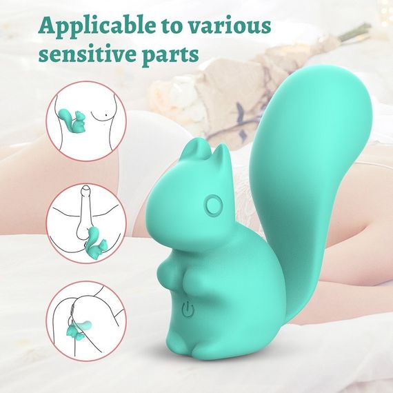 Міні-вібратор кліторальний Every Night Toys Debbie у формі білочки білий, 10 режимів вібрації Sex Aura | Зображення 2