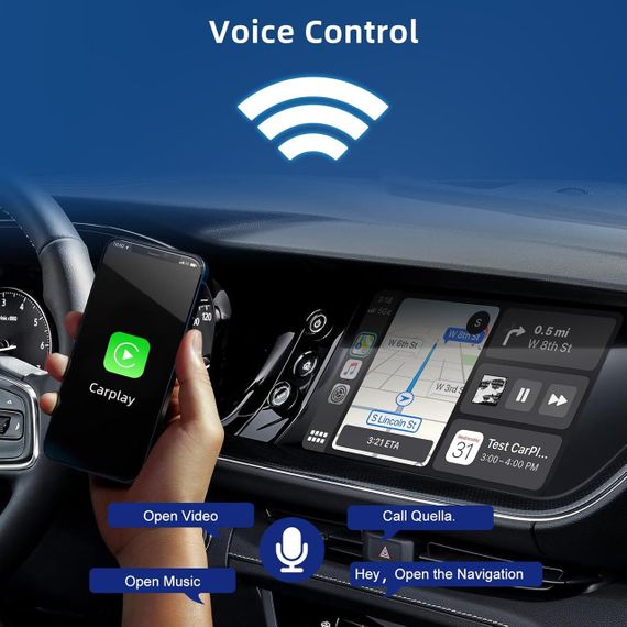 Беспроводной адаптер Carplay для iPhone iOS 10+ карплей конвертация проводного соединение авто Wi-Fi Bluetooth | Зображення 4