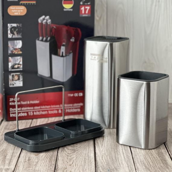 Набір кухонних ножів та принадлежностей Zepdine ZP-047 Колір червоний (43273-ZP-047_1320) | Зображення 7