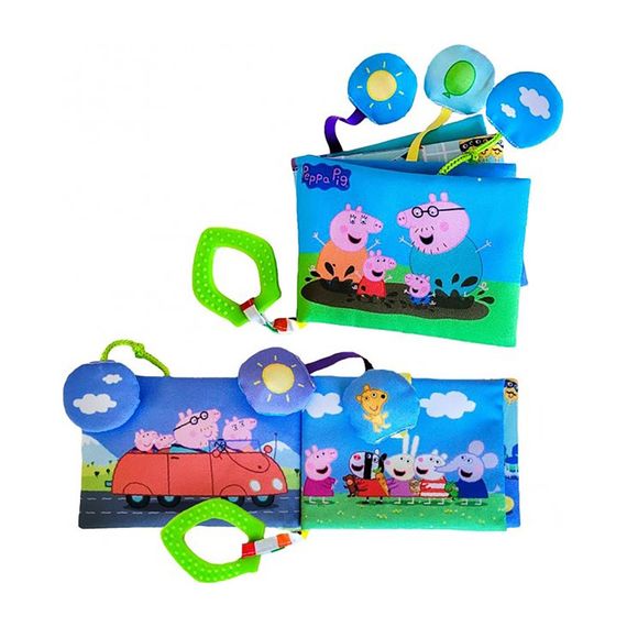 Мягкая книжечка "Свинка Пеппа" МС 080602-04 с прорезывателем | Зображення 1