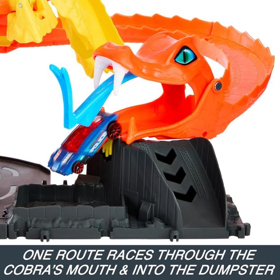 Трек Хот Вилс Сити Опасные существа Атака Кобры, Пиццерия Оригинал Hot Wheels City Pizza Slam Cobra Attack | Зображення 5