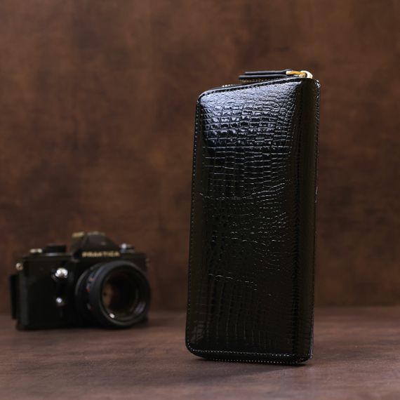 Кошелек женский ST Leather 18437 (S7001A) натуральная кожа Черный | Зображення 6