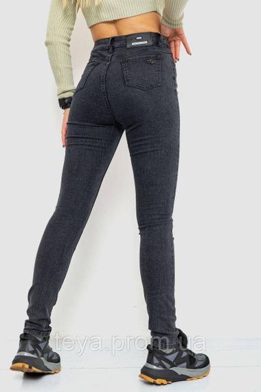 Женские джинсы однотонные сезон демисезон цвет темно-серый FG_01338 | Зображення 3