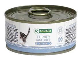 Вологий корм з індичатиною і кролятиною для молодих кошенят Nature's Protection Kitten Turkey&Rabbit 100г