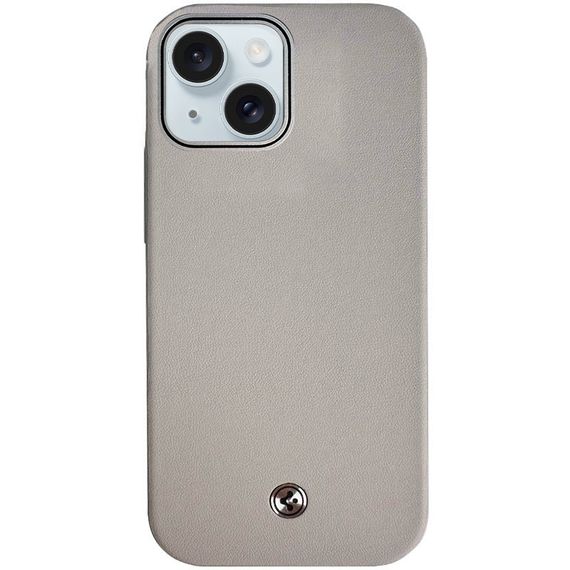 Чохол SGP PC+Leather with Magnetic Fit для Apple iPhone 15 (6.1") Grey