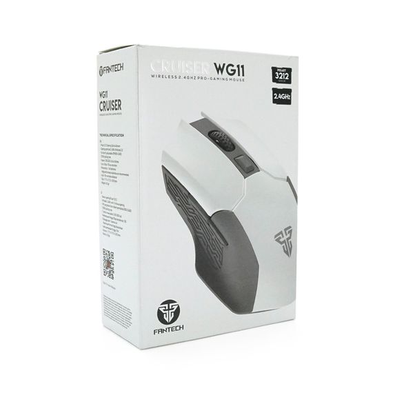 Миша бездротова Fantech WG11 CRUISER, 6 кнопок, 800-2400 DPI, Win7/8/10 Mac OS, White, COLOR BOX | Зображення 2