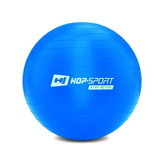 Фітбол Hop-Sport 55см синій + насос 2020 | Зображення 1