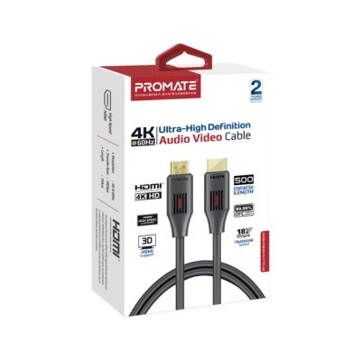 Кабель мультимедийный HDMI to HDMI v.2.0 prolink4k60-500 Promate (prolink4k60-500) | Зображення 1