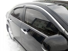 Вітровики з хром молдингом (2011-2018 EU / 2011-2014 USA, 4 шт, HIC) для Toyota Camry 2011-2018 рр