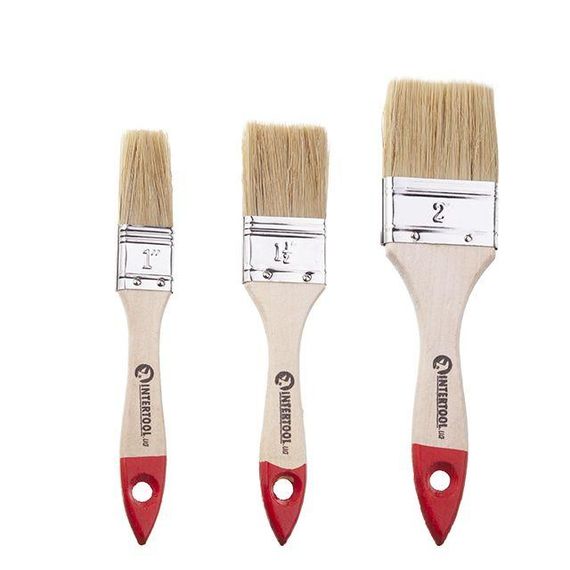 Набір пензлів флейцових 3 од. INTERTOOL KT-1003