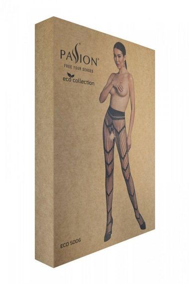 Эротические колготки-бодистокинг Passion ECO S006 white sexstyle | Зображення 5