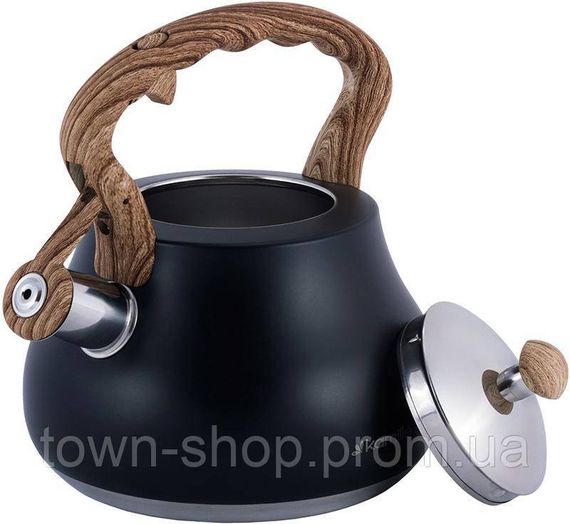 Чайник Kamille Whistling Kettle Black 2.7л из нержавеющей стали со свистком (черный) KM-1092 | Зображення 3