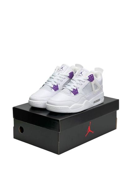 Зимові жіночі кросівки Air Jordan Retro 4 Fleece Termo  White Purple W , В'єтнам 40 25.5 | Зображення 2