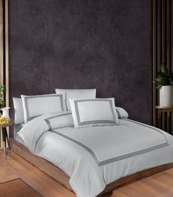 Комплект постільної білизни First Choice Deluxe Satin 200х220 Belezza Grey