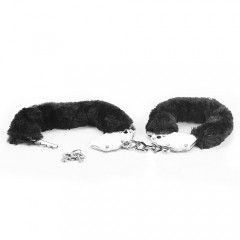 Наручники - Fetish Pleasure Fluffy Hand Cuffs Black Sex Aura | Зображення 2