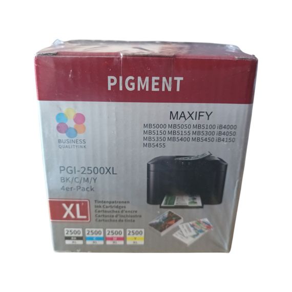 Набор картриджей Pigment Maxify PGI-2500XL совместимые для принтеров Canon MAXIFY черный синий красный желтый