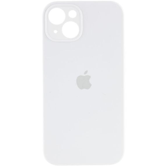 Чехол Silicone Case Full Camera Protective (AA) для Apple iPhone 15 Plus (6.7") Белый / White