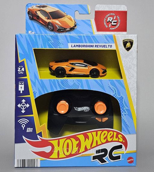 Машинка Хот Вілс Ламборгіні 1:64 на пульті управління для треку Hot Wheels Lamborghini Revuelto Mattel | Зображення 5