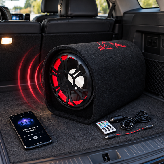 Активный сабвуфер в автомобиль 800Вт Car Speaker Subwoofer ZPX ZX 8 SUB | Зображення 1