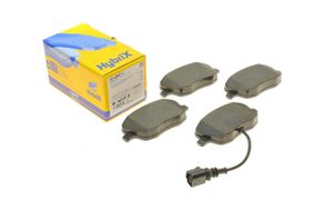 Колодки гальмівні передні Seat Ibiza VW Polo 01-09 Skoda Fabia 99-14 Roomster 06-15 +датчик  22-0547-1