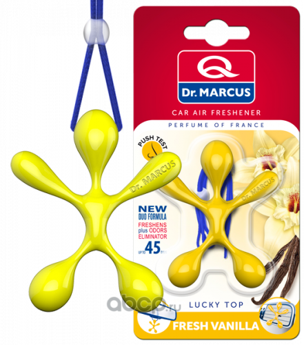 Ароматизатор в машину LUCKY TOP свіжа ваніль (Fresh Vanilla) (підвіс) 054533 пахучка в авто, автопарфюм1