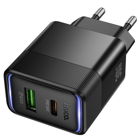МЗП Hoco CS112A Lounge PD30W+QC3.0 (1USB-A/1C) Black | Зображення 2