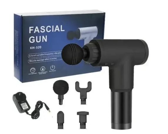 Масажер з 6 насадками для глибокого м'язового масажу XPRO Fascial Gun RF-321 (46165-_323) | Зображення 7