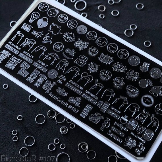 Пластина 107 для стемпінгу RichColor (12х6см)