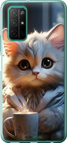 Чохол на Huawei Honor 30S Білий кіт "5646u-1897-2448"
